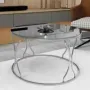 Mesa de Centrol Ruya c/ Tampo de Vidro